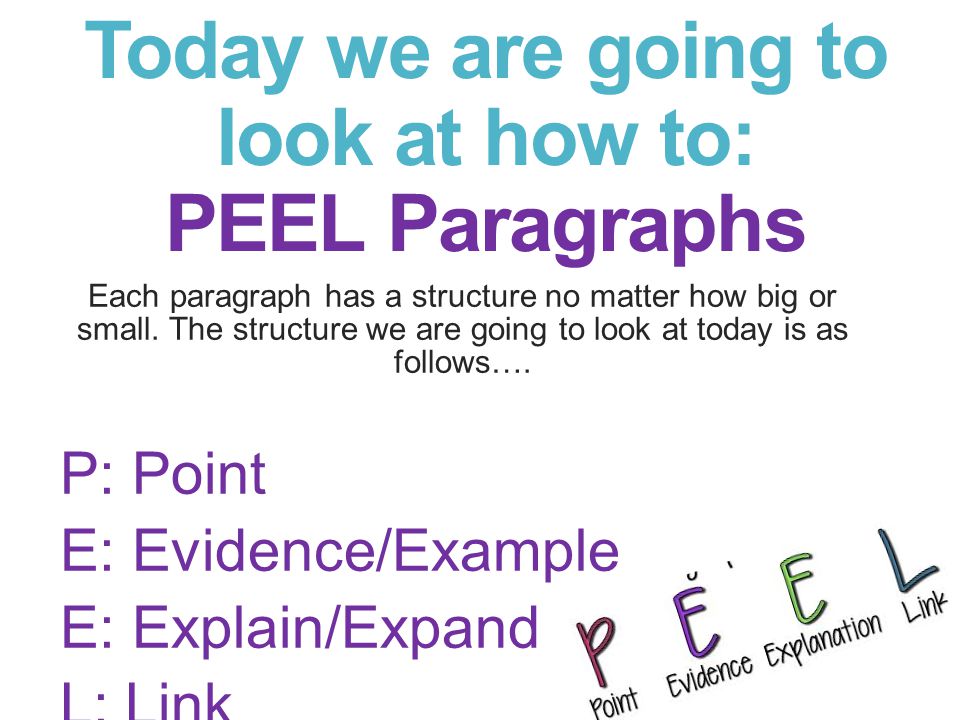 How do you structure PETAL paragraphs? Example please...ASAP?